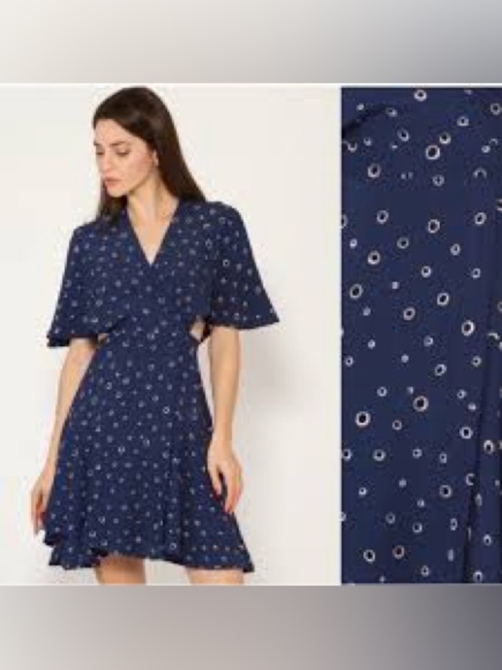 Faithfull the brand desert print navy alto mini dress